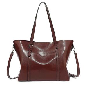 Women’s Soft Leather Handbag Big Capacity Tote Shoulder Crossbody Bag
