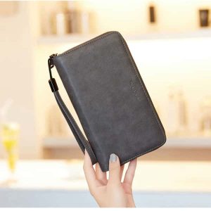 Women’s Soft Leather Wallet Big Capacity Long Purse Zipper Wallet